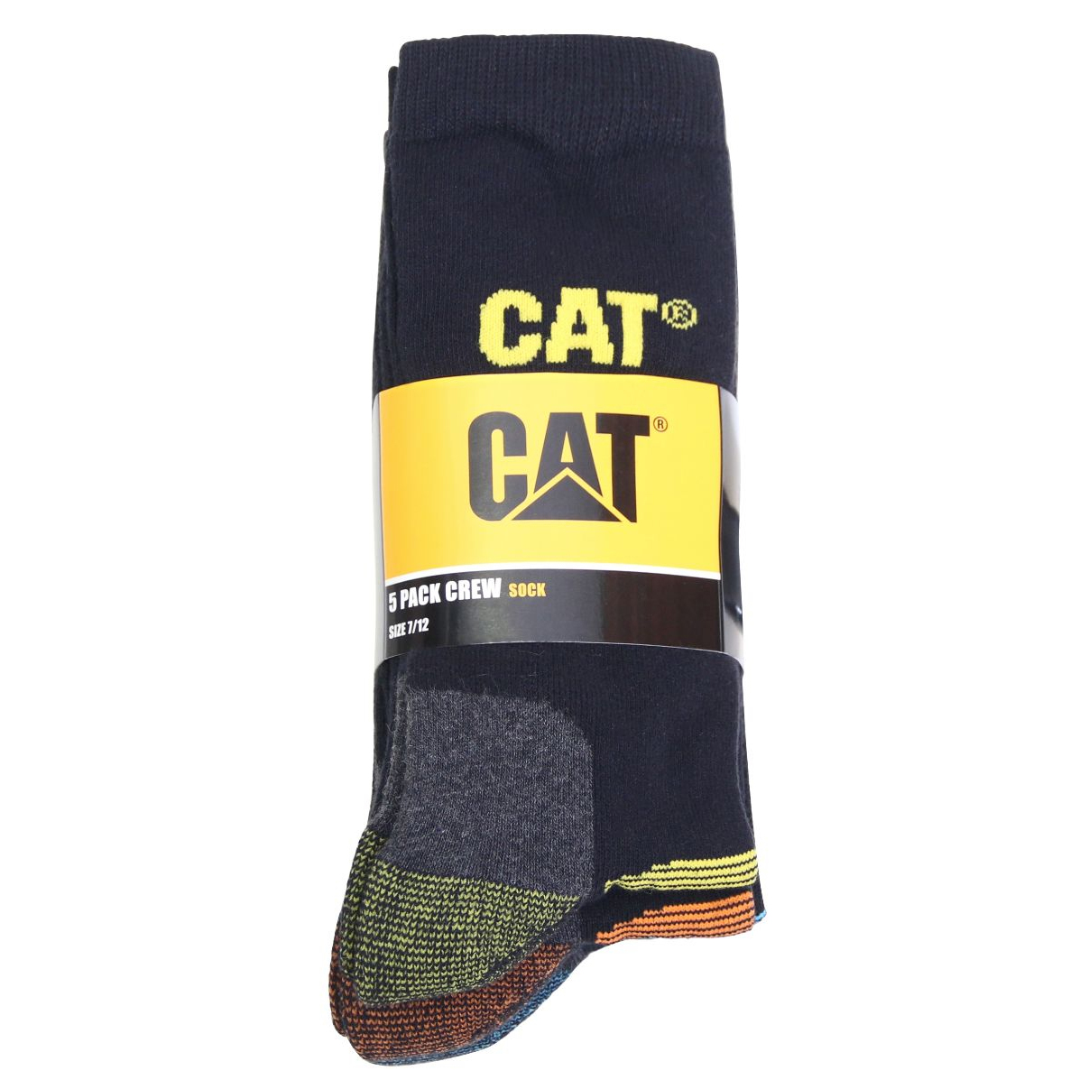 Caterpillar Shoes South Africa - Cat Men's 5 Pack Crew Socks Black JX7189345